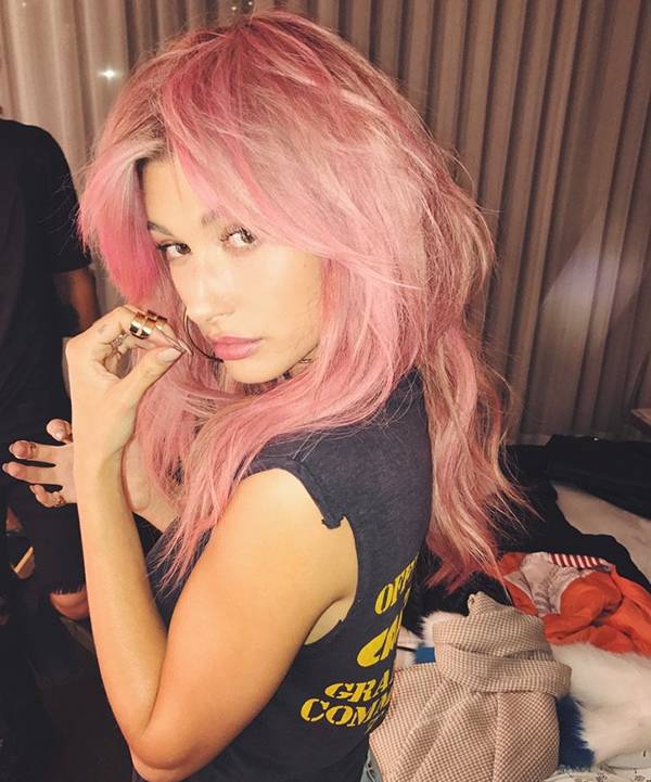 Hailey Baldwin Pink Hair | Megan Taylor