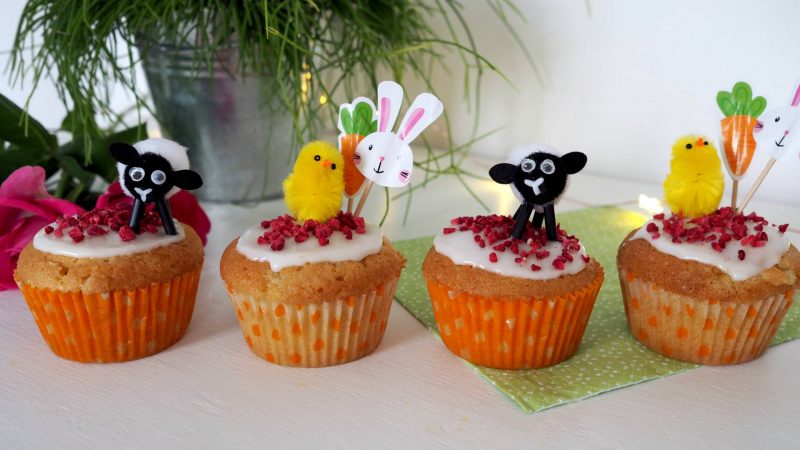 Lemon Drizzle Raspberry Surprise Easter Cupcakes | Megan Taylor